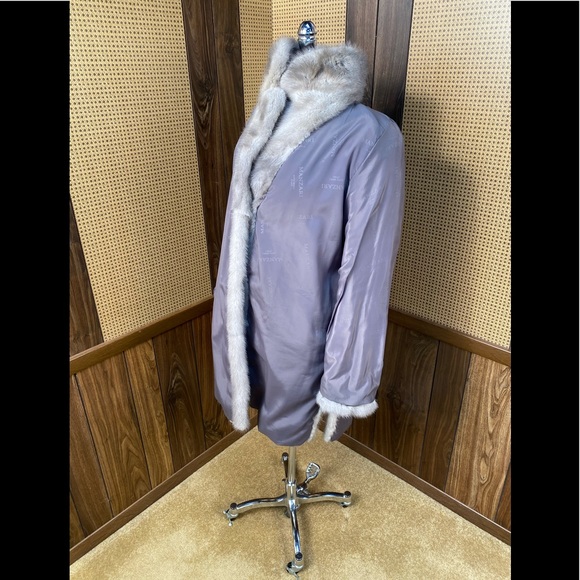 Manzari Designer Sapphire Mink Fur Coat Jacket - Picture 10 of 10